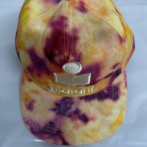 Isabel Marant Tie-Dye Yellow Purple Logo Baseball Cap